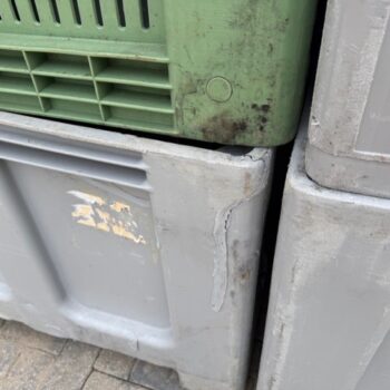 Kunststof palletbox met schade export, opslag