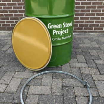 Stevige groene stalen vaten van 200 liter schoon afsluitbaar