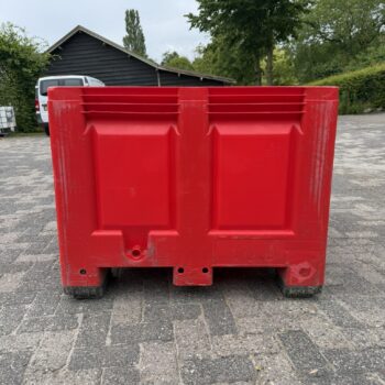 Rode kunststof palletbox 1200x1000x760 mm | Gebruikt
