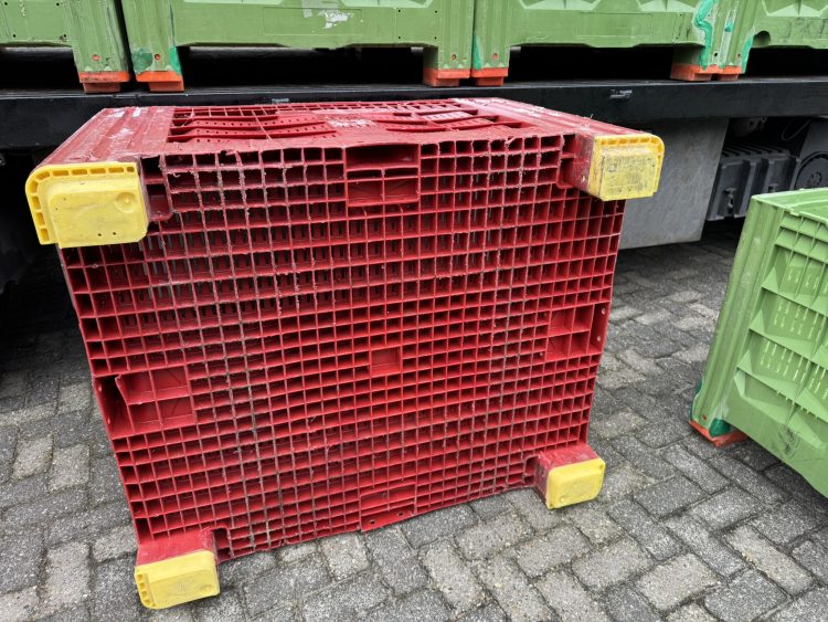 Geperforeerde palletbox voor hooi, opslag, haardhout, fruit