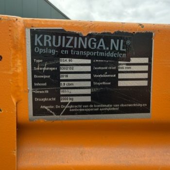 Kiepbak Kruizinga container standaard oranje staal