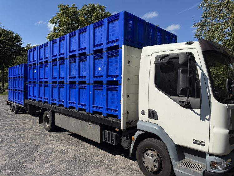 Geperforeerde kunststof palletbox 1200X800X780mm nieuwstaat