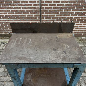 Stalen werkbank optie met nieuw beukenwerkblad
