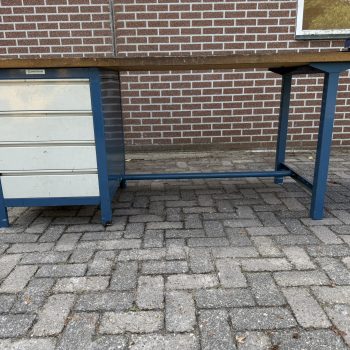 Overtoom Werkbank met Ladekast Beuken Werkblad Bankschroef