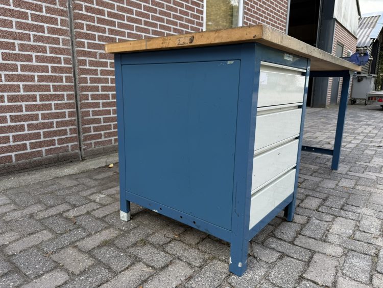 Overtoom Werkbank met Ladekast Beuken Werkblad Bankschroef