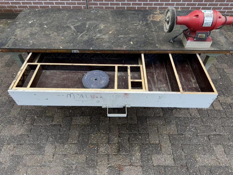 Overtoom Werkbank met Lade Beuken werkblad polijstmachine