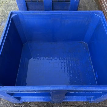 Kunststof palletbox met slede blauw 1200x1000mm
