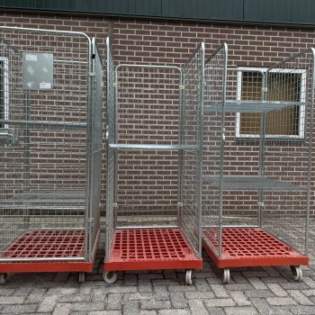 Rolcontainer transport rol kar etalage 3 zijdig