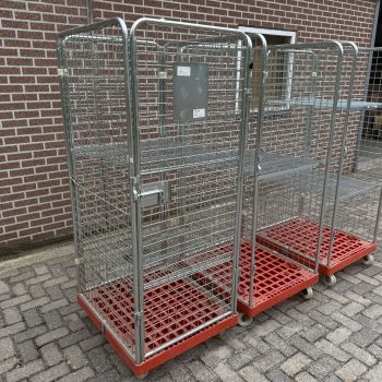 Rolcontainer transport rol kar etalage 3 zijdig