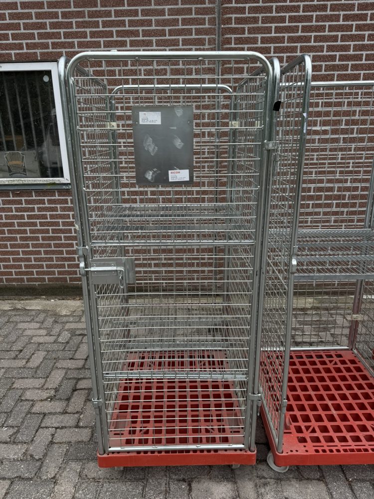 Rolcontainer transport rol kar etalage 3 zijdig