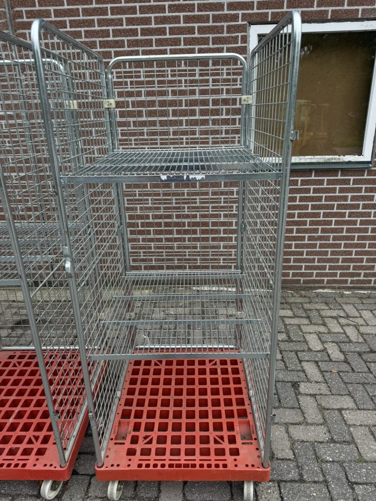 Rolcontainer transport rol kar etalage 3 zijdig