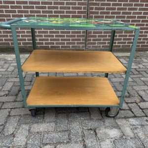 Overtoom Etagewagen, Magazijnwagen, Transportkar 3 plateaus