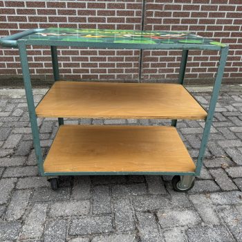 Overtoom Etagewagen, Magazijnwagen, Transportkar 3 plateaus
