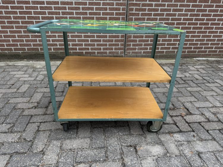 Overtoom Etagewagen, Magazijnwagen, Transportkar 3 plateaus
