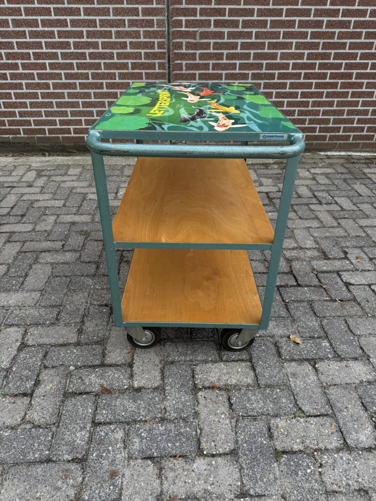 Overtoom Etagewagen, Magazijnwagen, Transportkar 3 plateaus