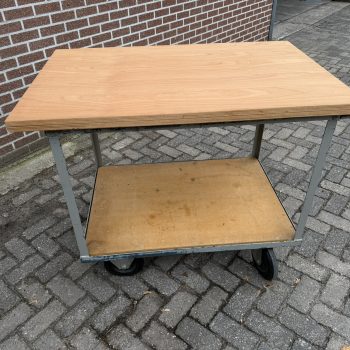 Mobiele werkbank met nieuwe beuken werkblad 40mm