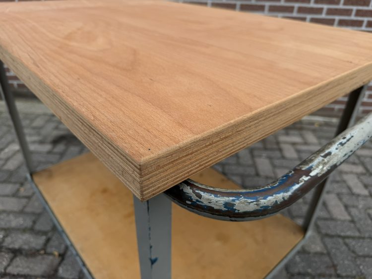 Mobiele werkbank met nieuwe beuken werkblad 40mm