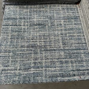 Partij gebruikte tapijttegels grijs/blauw 7.5m2