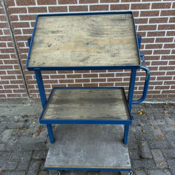 Magazijnwagen 3-delige verstelbare plateau degelijke wagen