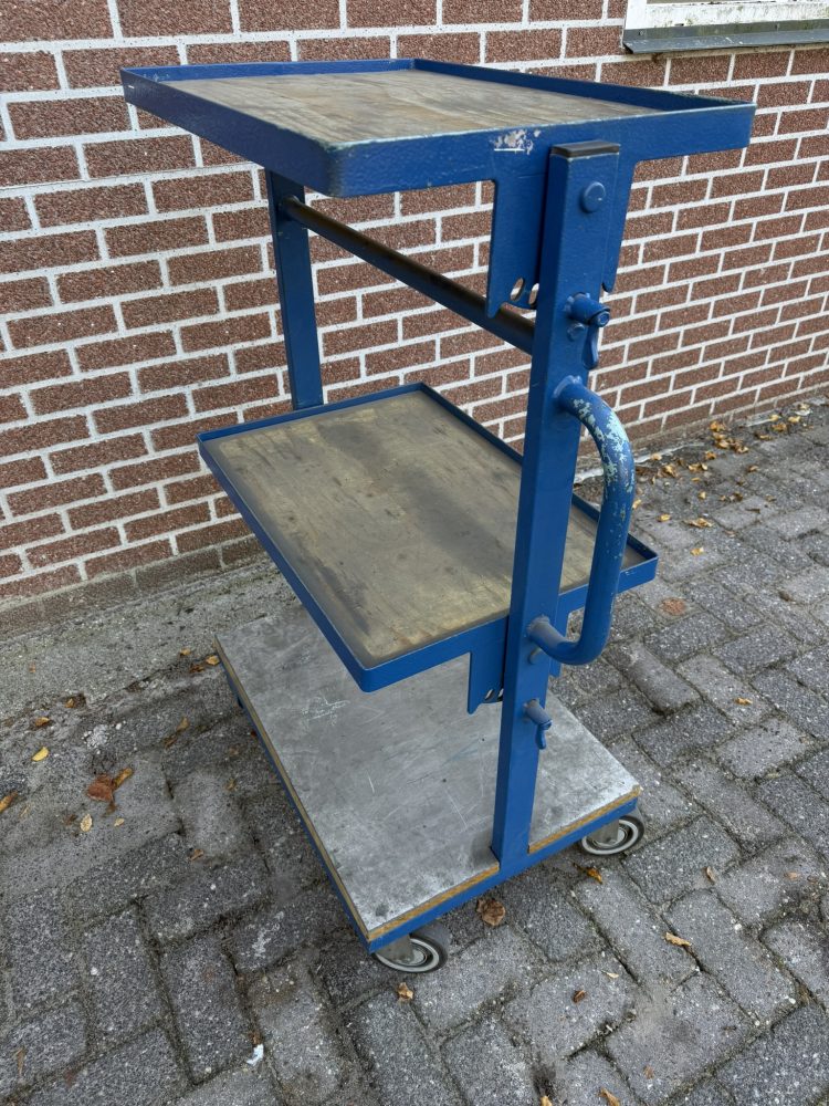 Magazijnwagen 3-delige verstelbare plateau degelijke wagen