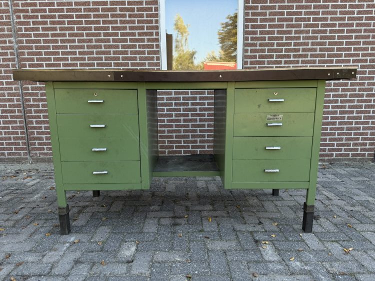 Robuuste industriëlen werkbank met lades nieuw werkblad