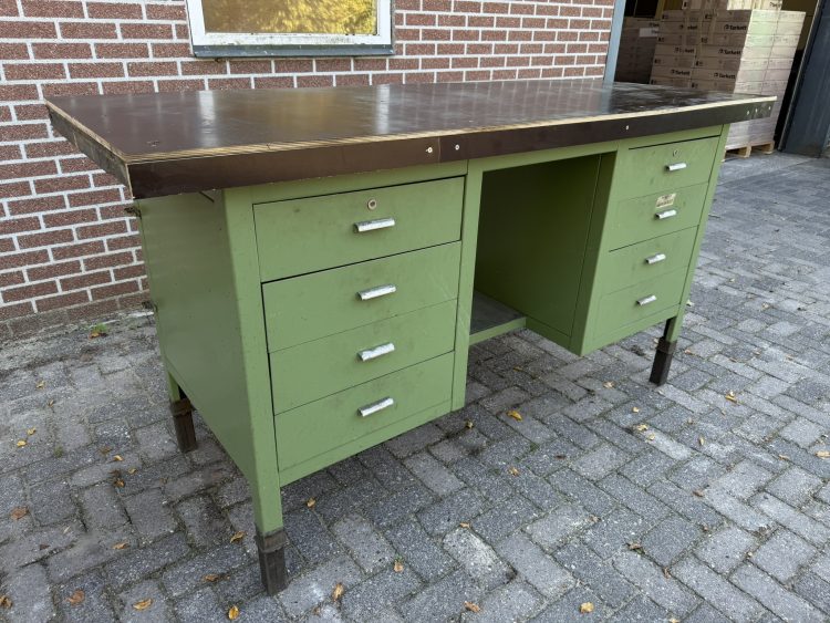 Robuuste industriëlen werkbank met lades nieuw werkblad