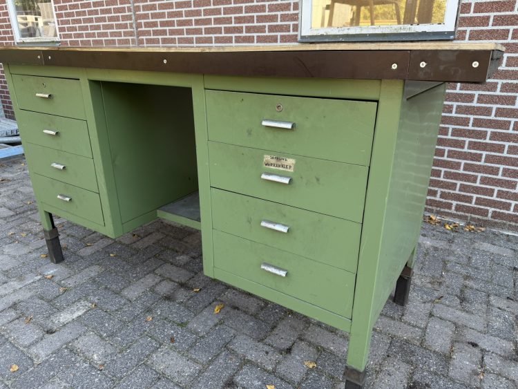 Robuuste industriëlen werkbank met lades nieuw werkblad