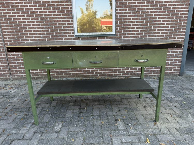 Robuuste industriëlen werkbank met lades nieuw werkblad