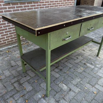 Robuuste industriëlen werkbank met lades nieuw werkblad