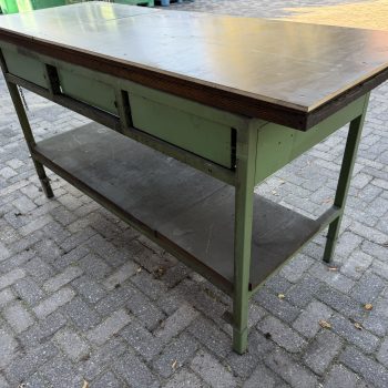 Robuuste industriëlen werkbank met lades nieuw werkblad