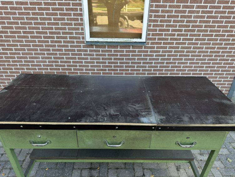 Robuuste industriëlen werkbank met lades nieuw werkblad