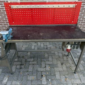 RVS werkbank met Heuer front bankschroef