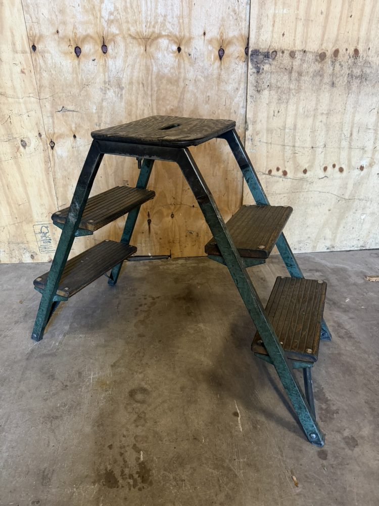 Industrieel vintage magazijntrap 2-zijdig