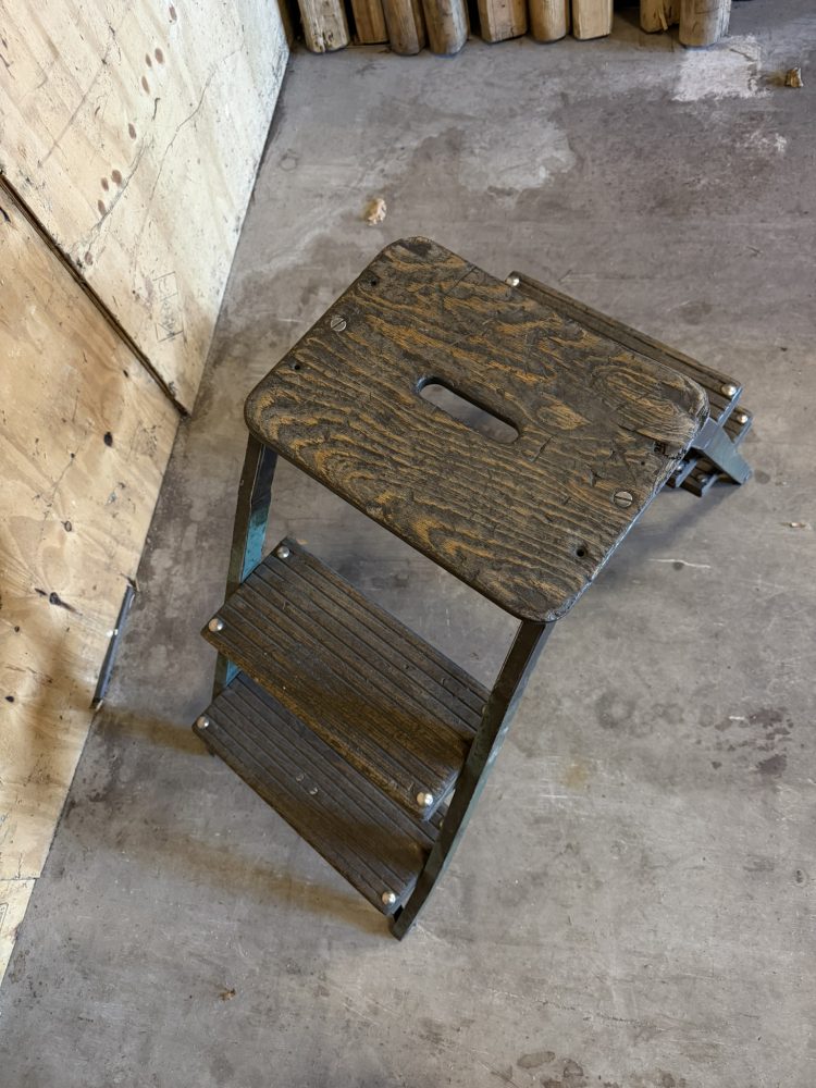 Industrieel vintage magazijntrap 2-zijdig
