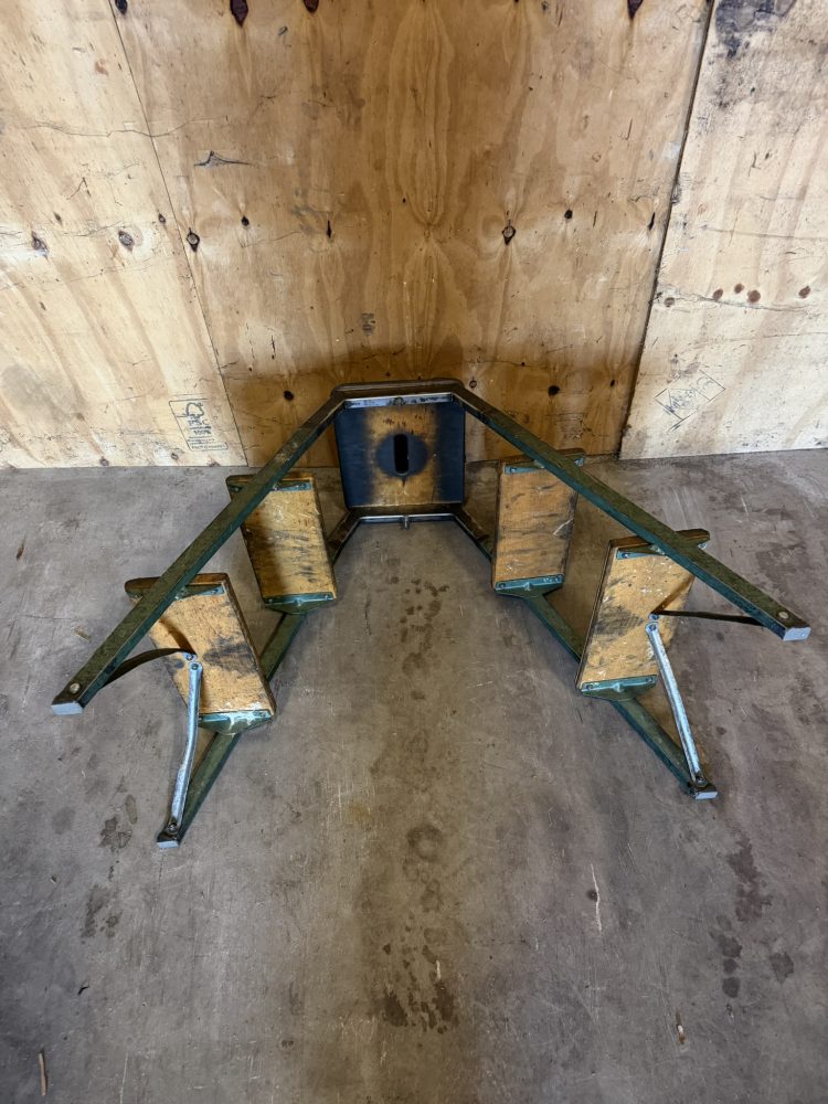 Industrieel vintage magazijntrap 2-zijdig