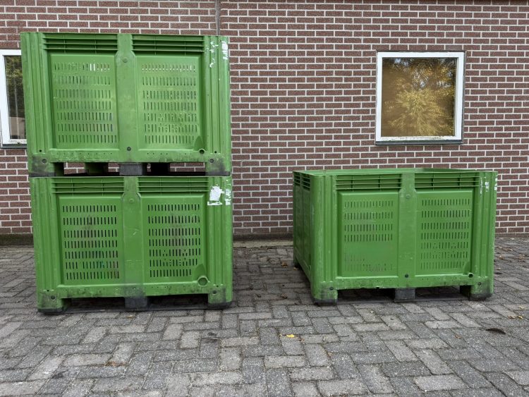 Geperforeerde kunststof palletbox hooibox, slowfeeder, fruit