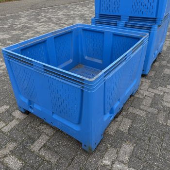 Geperforeerde kunststof palletboxen blauw