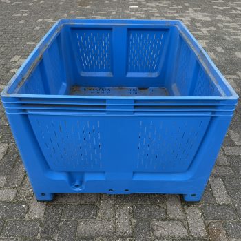 Geperforeerde kunststof palletboxen blauw