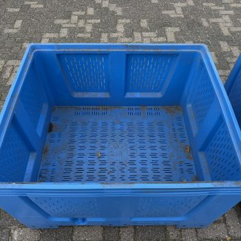 Geperforeerde kunststof palletboxen blauw